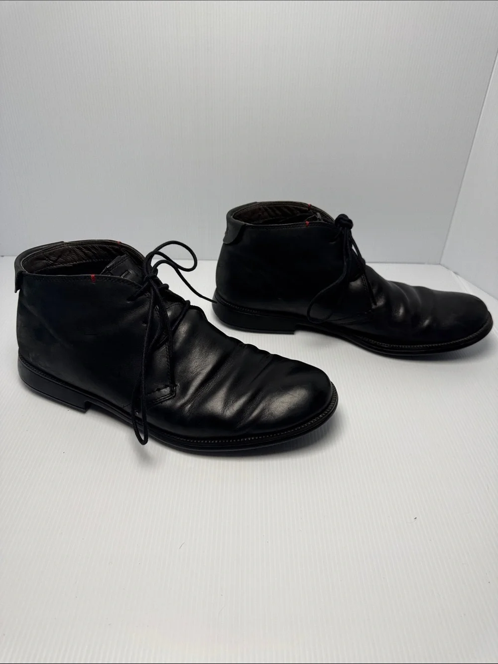 CAMPER Men's Mil 1913 Black Leather Lace-Up Ankle Boots Minimal Classic 42